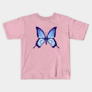 Blue Butterfly Kids T-Shirt